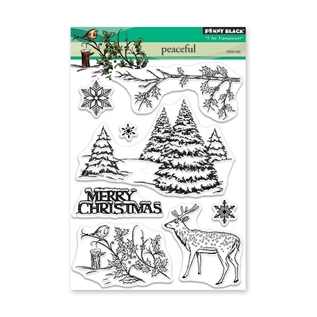 PENNY BLACK Clear Stamps - PEACEFUL