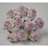 FLOWERS MULBERRY ROSE 15 MM TON SUR TON LILAC WHITE, 10 PCES
