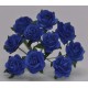 FLOWERS MULBERRY ROSE 15 MM DARK ROYAL BLUE, 10 PCES