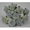 FLOWERS MULBERRY ROSE 15 MM TON SUR TON BABY BLUE, 10 PCES