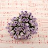 FLOWERS MULBERRY ROSE BUDS LILAC WHITE, 20 PCES