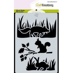 CRAFTEMOTIONS mask stencil MAGIC FOREST ANIMALS