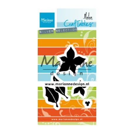 MARIANNE DESIGN CRAFTABLES POINSETTIA BY MARLEEN