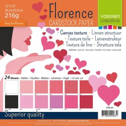FLORENCE CARDSTOCK -SET VALENTIN 30.5 X 30.5 CM