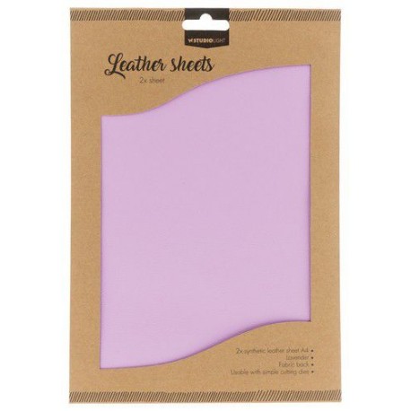 STUDIO LIGHT FAKE LEATHER SHEETS 2x A4 LAVENDER nr. 06