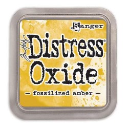 Tim Holtz distress oxide Fossilized Amber