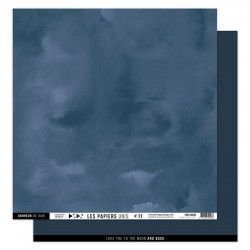 FLORILEGES DESIGN Papier uni BLEU NUIT, 30,5 x 30,5 cm