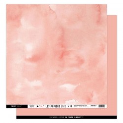 FLORILEGES DESIGN Papier uni ROSE CORAIL, 30,5 x 30,5 cm