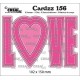 Crealies CARDZZ 156, LOVE. Cardsize