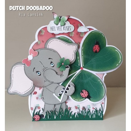 Dutch Doobadoo Card Art BUILD UP ELEPHANT A5