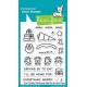 LAWN FAWN CLEAR STAMPS CAR CRITTERS CHRISTMAS ADD-ON