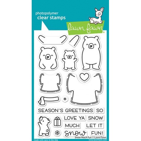 LAWN FAWN CLEAR STAMPS SNOW MUCH FUN