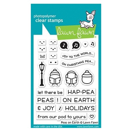 LAWN FAWN CLEAR STAMPS Peas on Earth