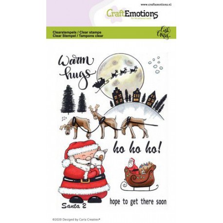 CRAFTEMOTIONS CLEAR STAMPS SANTA 2