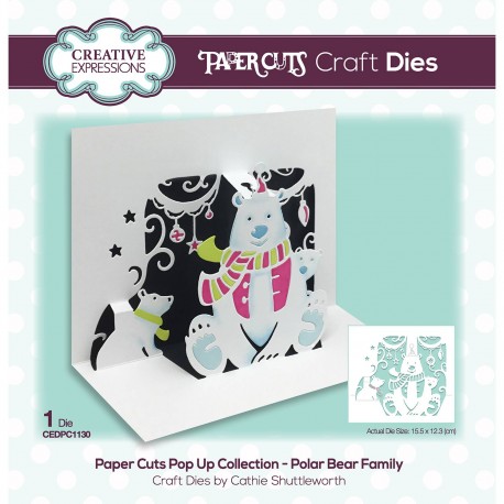 CREATIVE EXPRESSIONS Paper Cuts • Polar Bear Family Craft Die
