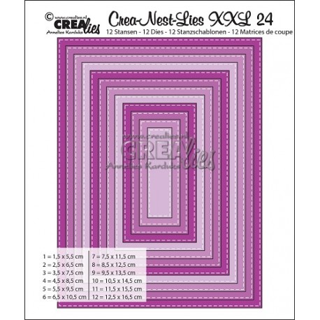 Crealies Crea-nest-dies XXL 24 rectangles