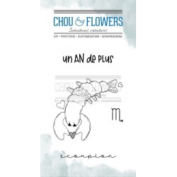 CHOU & FLOWERS TAMPONS CLEAR DOUDOU SCORPION DANS LA LUNE