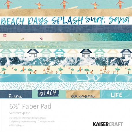 KAISERCRAFT SUMMER SPLASH PAPER PAD 16X16 CM