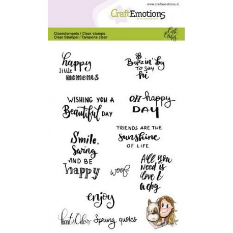 CRAFTEMOTIONS Clear Stamps Spring Quotes
