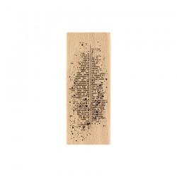 FLORILEGES DESIGN TAMPON BOIS TEXTE MOUCHETé