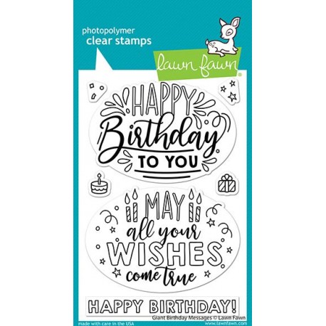 LAWN FAWN CLEAR STAMPS GIANT BIRTHDAY MESSAGES