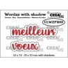Crealies WORDZZ MEILLEURS VOEUX with shadow