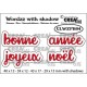 Crealies WORDZZ JOYEUX NOEL with shadow