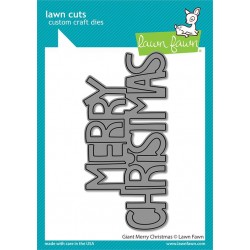 LAWN FAWN DIES GIANT MERRY CHRISTMAS