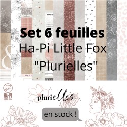 HA-PI COLLECTION 6 feuilles "PLURIELLES", 30,5 x 30,5cm