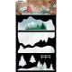 Studio Light STENCIL SENDING JOY PAYSAGE D'HIVER EN COUCHES